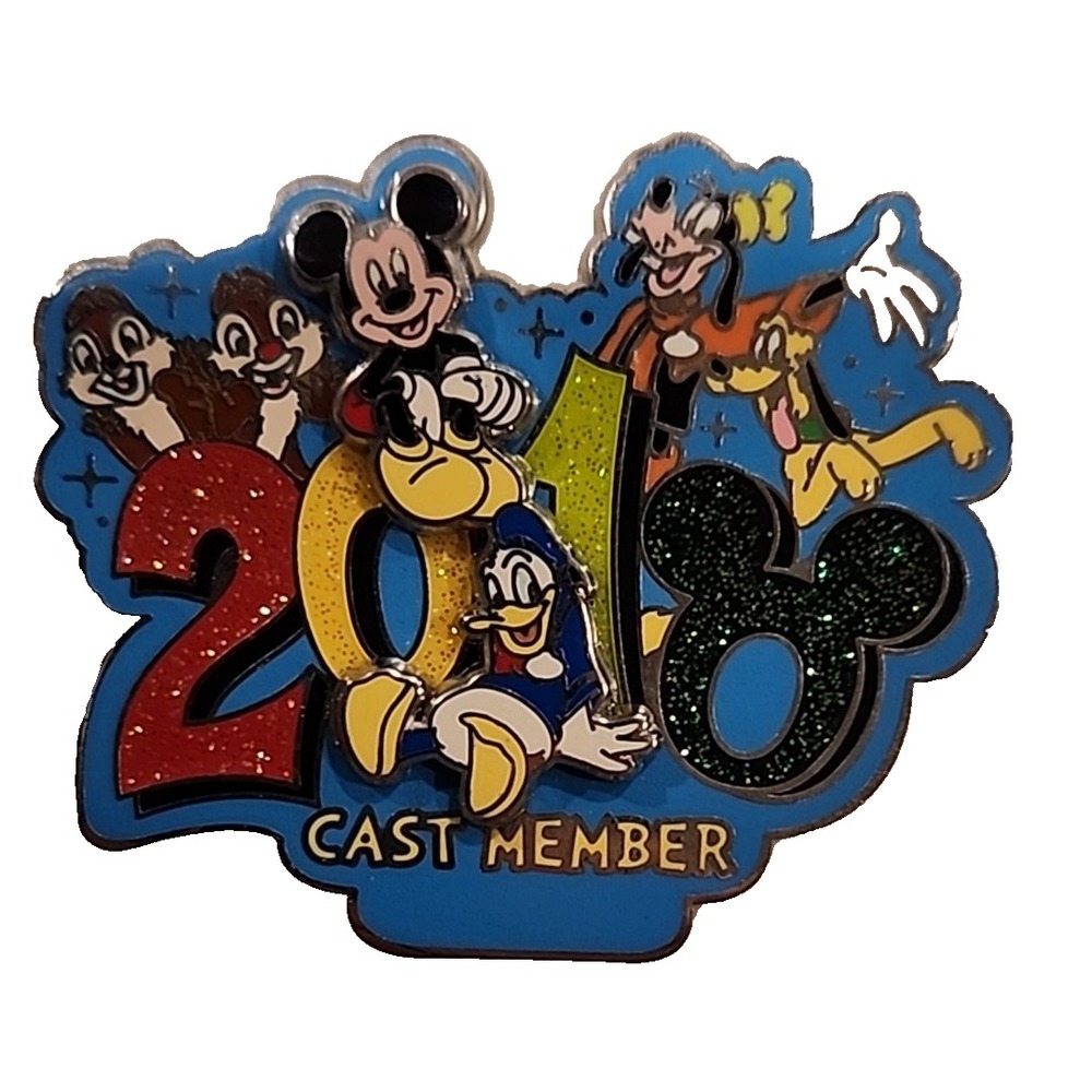 Disney Pin Cast Member Chip Dale Mickey Donald Goofy Pluto 2010 Sparkles 00028‎